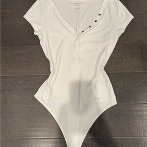 AE White Short Sleeve Bodysuit